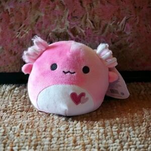 5-inch Aleka the Axolotl Pink Tie Dye with Hearts